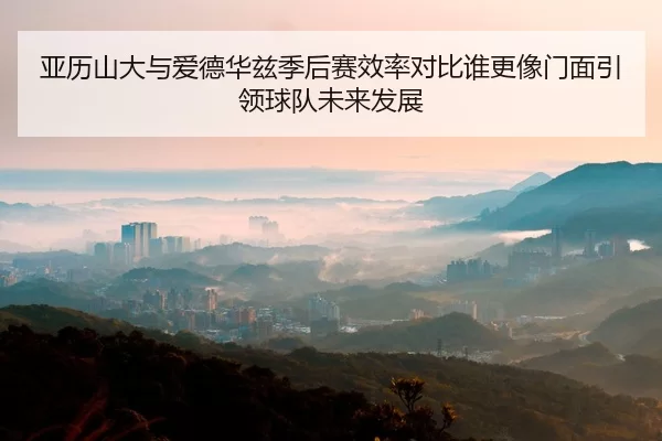 亚历山大与爱德华兹季后赛效率对比谁更像门面引领球队未来发展